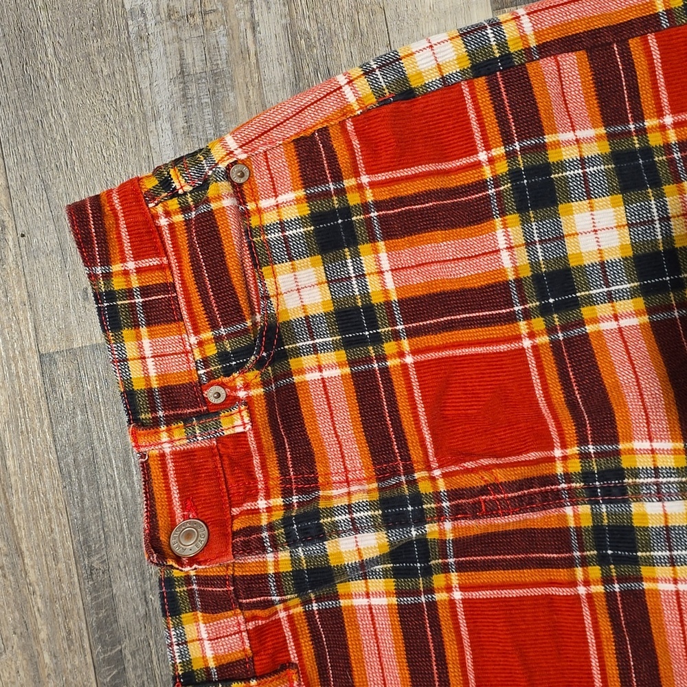 American Eagle Plaid Hi-Rise Mini Corduroy Mini Skirt| Size 4​ - Picture 3 of 11